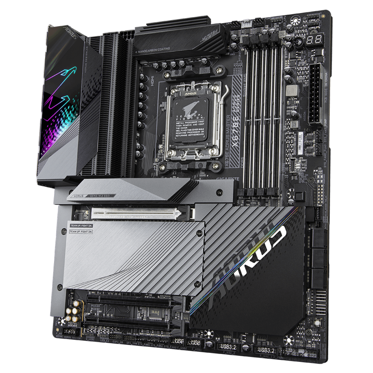 Placa Mãe Gigabyte X670E Aorus Master, Wifi, Chipset X670, AMD AM5, E-ATX, DDR5