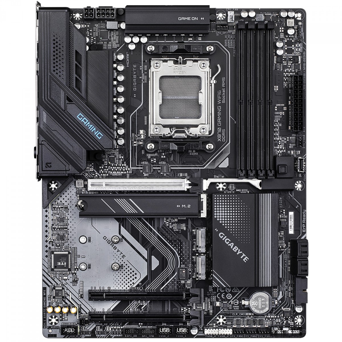 Placa Mãe Gigabyte X870 Gaming WiFi6, Chipset X870, AMD AM5, ATX, DDR5