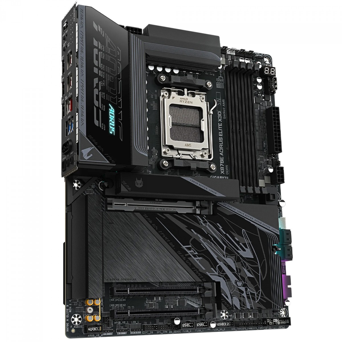 Placa Mãe Gigabyte X870E AORUS ELITE X3D, Chipset X870E, AMD AM5, ATX, WiFi, DDR5