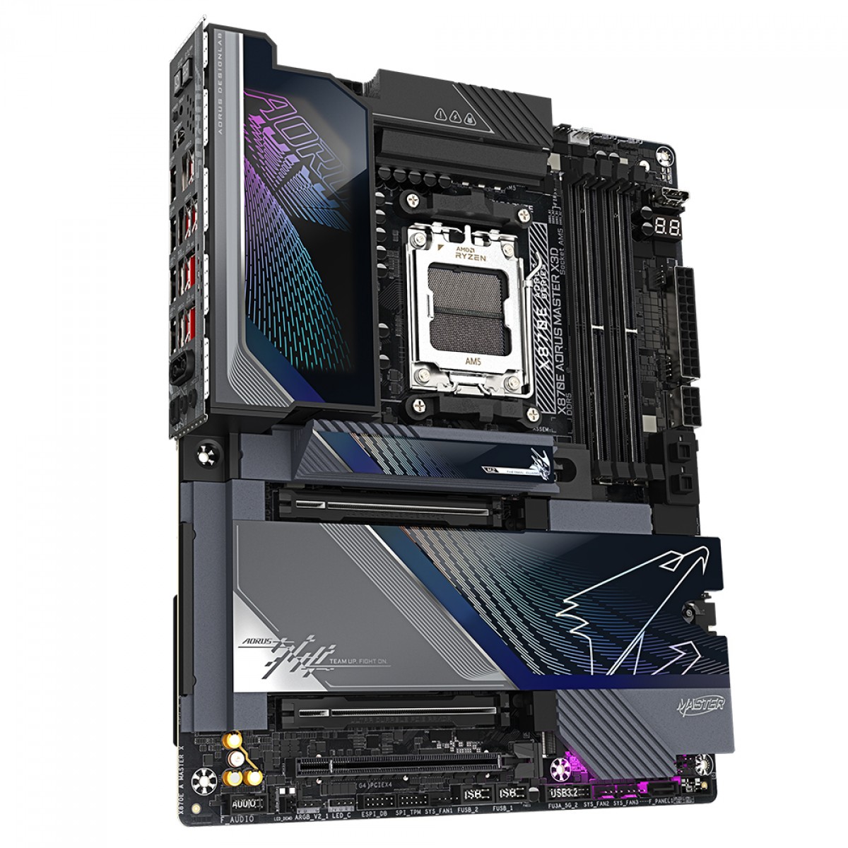 Placa Mãe Gigabyte X870E AORUS MASTER X3D, Chipset X870E, WIFI 7, AMD AM5, ATX, DDR5