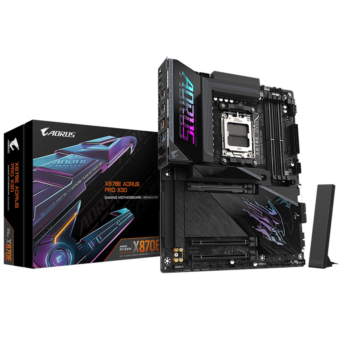マザーボード GIGABYTE X870E AORUS PRO AMD Socket AM5 Placa-Mãe Gigabyte X870E AORUS PRO X3D AM5 ATX DDR5 | Terabyte