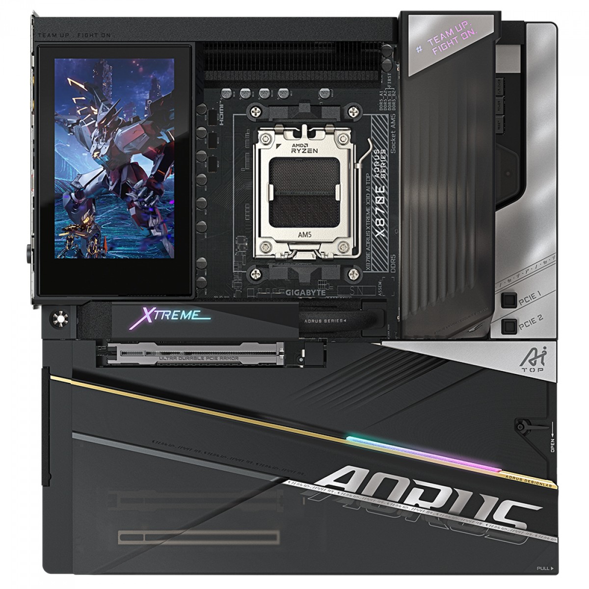 Placa Mãe Gigabyte X870E AORUS Xtreme X3D AI TOP, Chipset X870E, AMD AM5, EATX, WiFi, DDR5