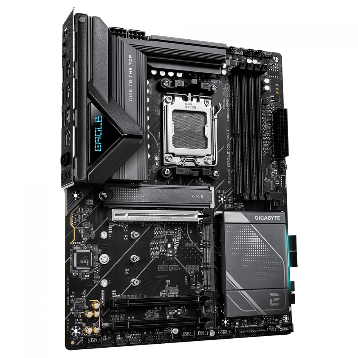 Placa Mãe Gigabyte X870E EAGLE X3D WiFi7, Chipset X870E, AMD AM5, ATX, DDR5