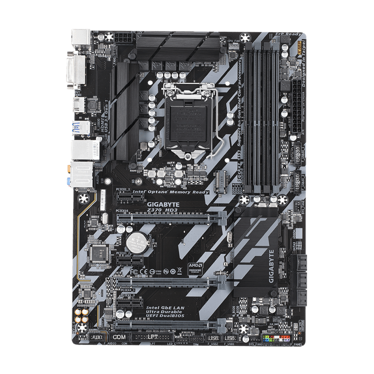 Placa Mãe Gigabyte Z370 HD3, Chipset Z370, Intel LGA 1151, ATX, DDR4
