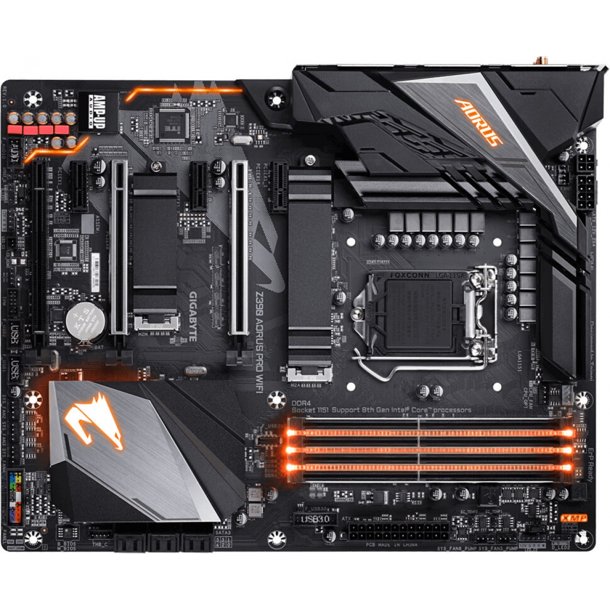 Placa Mãe Gigabyte Z390 Aorus PRO WIFI, Chipset Z390, Intel LGA 1151, ATX, DDR4