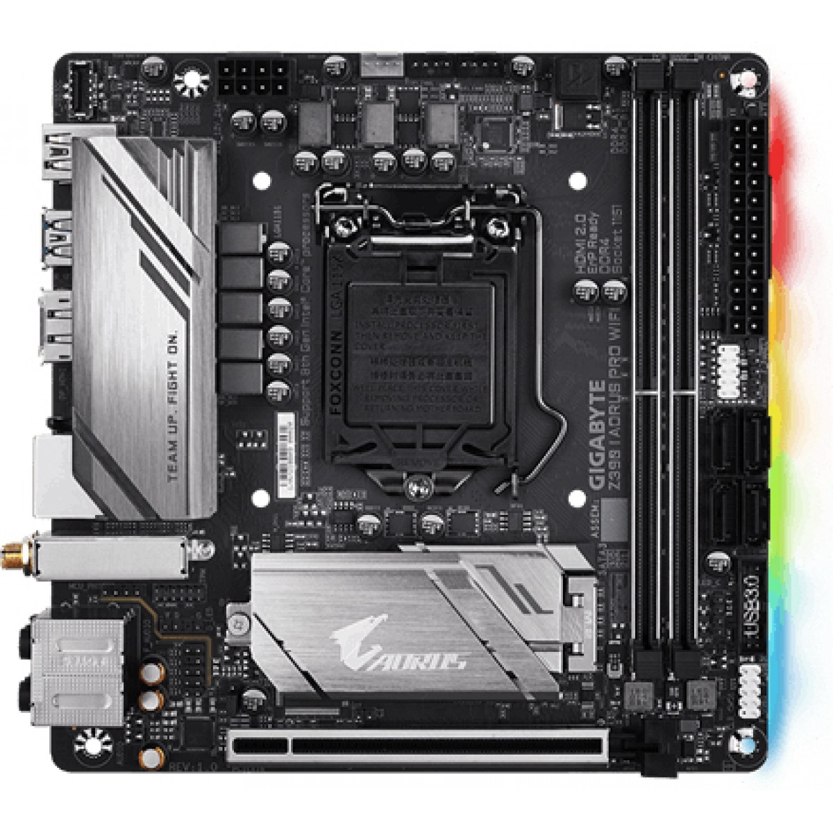 Placa Mãe Gigabyte Z390 I Aorus Pro Wifi, Chipset Z390, Intel LGA 1151, m-ITX, DDR4