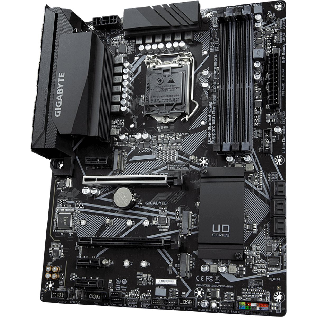 Placa Mãe Gigabyte Z490 UD AC, Chipset Z490, Intel LGA 1200, Wi-Fi, ATX, DDR4