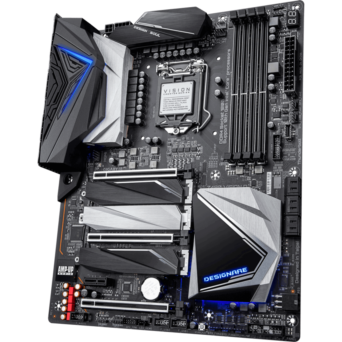 Placa Mãe Gigabyte Z490 Vision D, Chipset Z490, Intel LGA 1200, Wi-Fi, ATX, DDR4