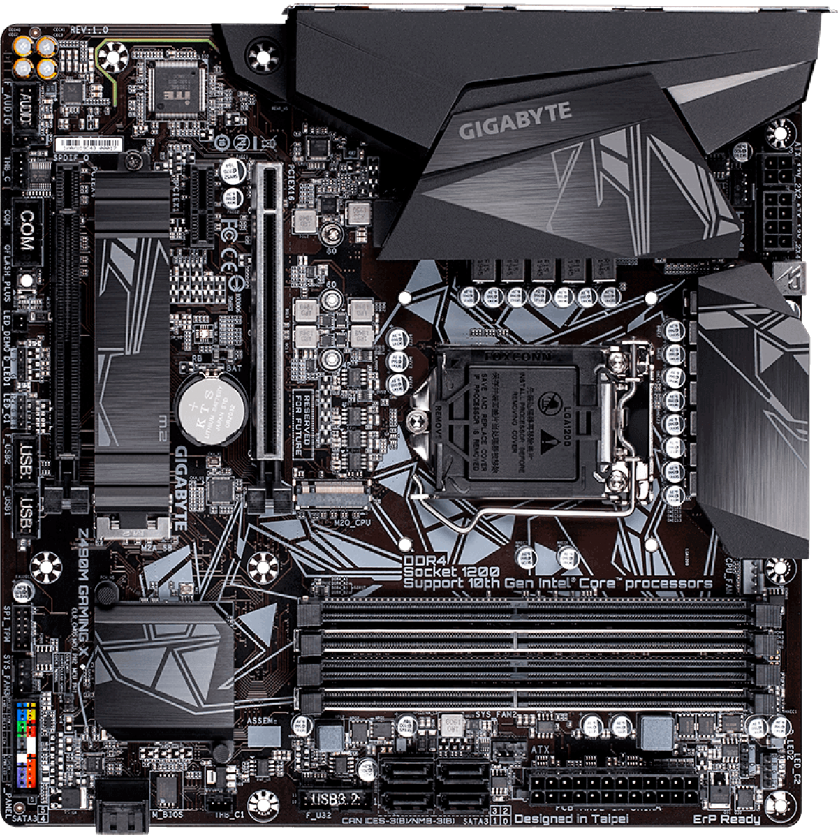Placa Mãe Gigabyte Z490M Gaming X, Chipset Z490, Intel LGA 1200, mATX, DDR4