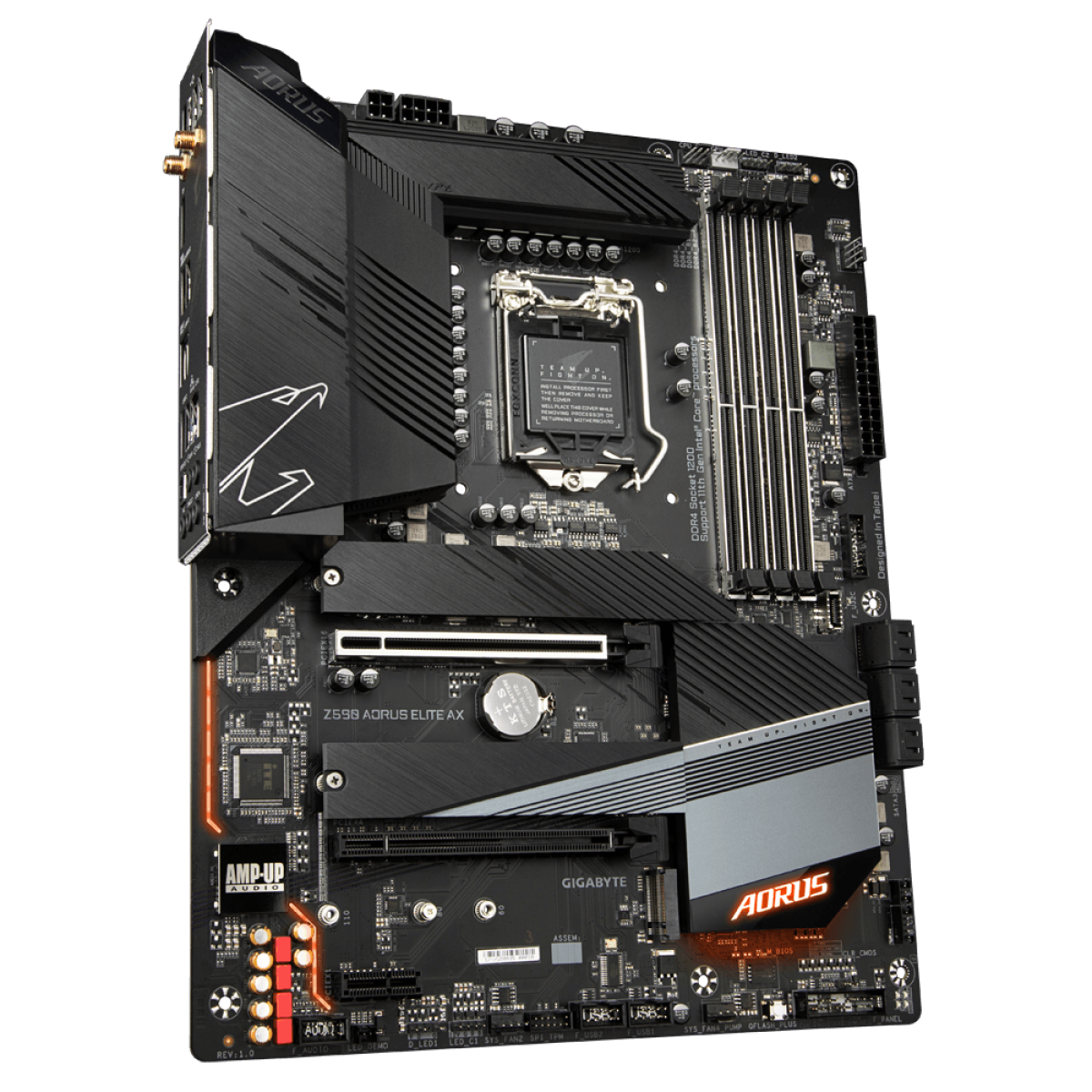 Placa Mãe Gigabyte Z590 AORUS ELITE AX, Chipset Z590, Intel LGA 1200, ATX, DDR4