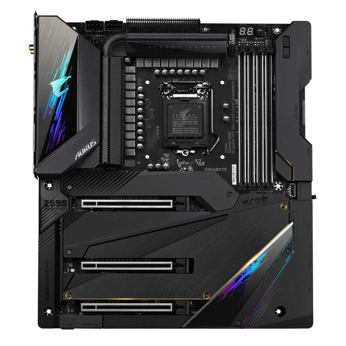 Carte Mère GIGABYTE Z590 AORUS Master - Socket LGA 1200, WiFi 6E, PCIe 4.0, Refroidissement Avancé - 2