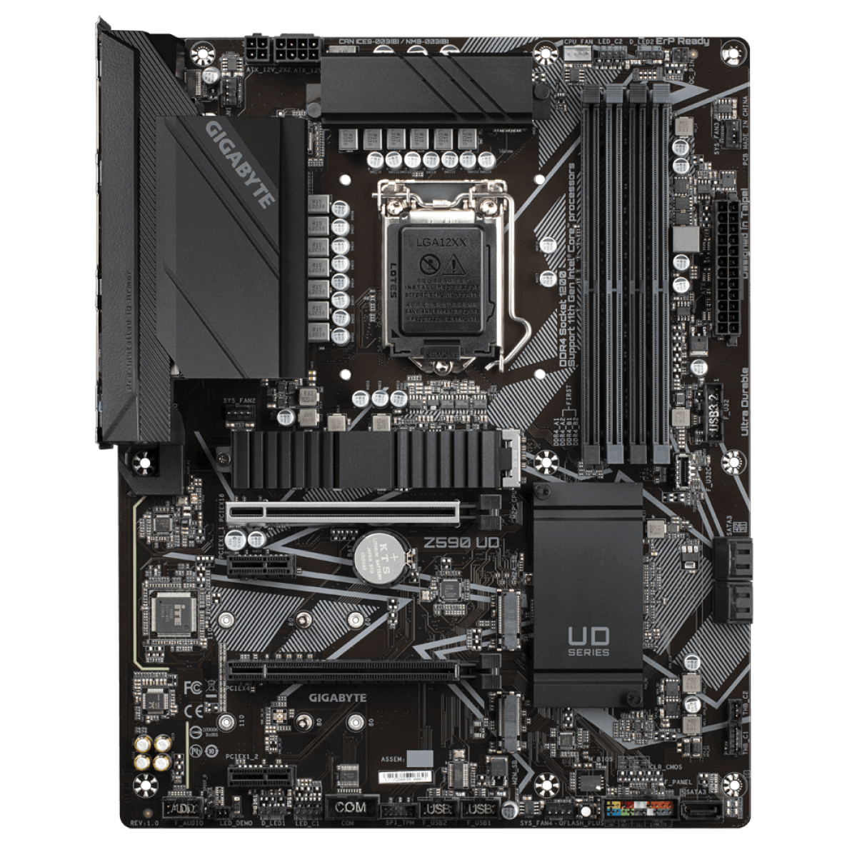 Placa Mãe Gigabyte Z590 UD, Chipset Z590, Intel LGA 1200, ATX, DDR4
