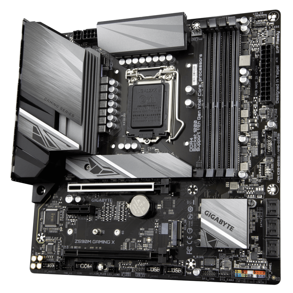 Placa Mãe Gigabyte Z590M Gaming X, Chipset Intel Z590 Express, Socket LGA 1200, mATX, DDR4 