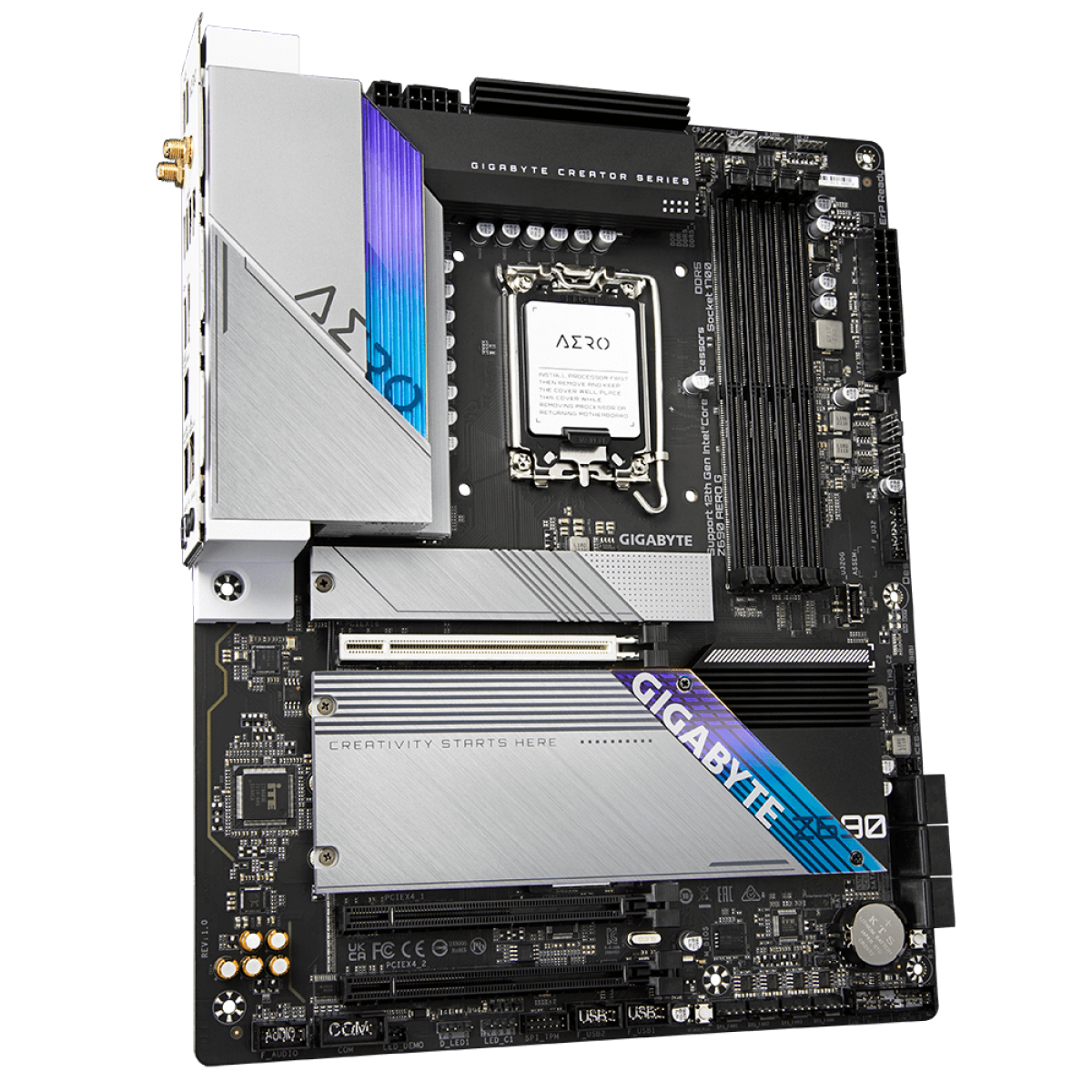 Placa Mãe Gigabyte Z690 AERO G DDR5, Chipset Z690, Intel LGA 1700, ATX, DDR5