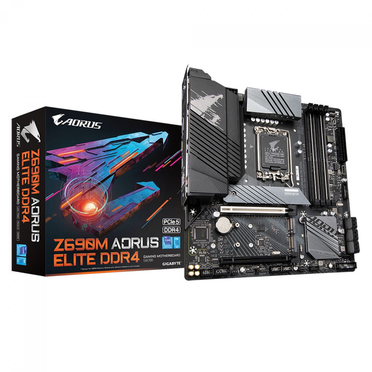 Placa Mãe Gigabyte Z690M Aorus Elite DDR4, Chipset Z690, Intel LGA 1700, mATX, DDR4