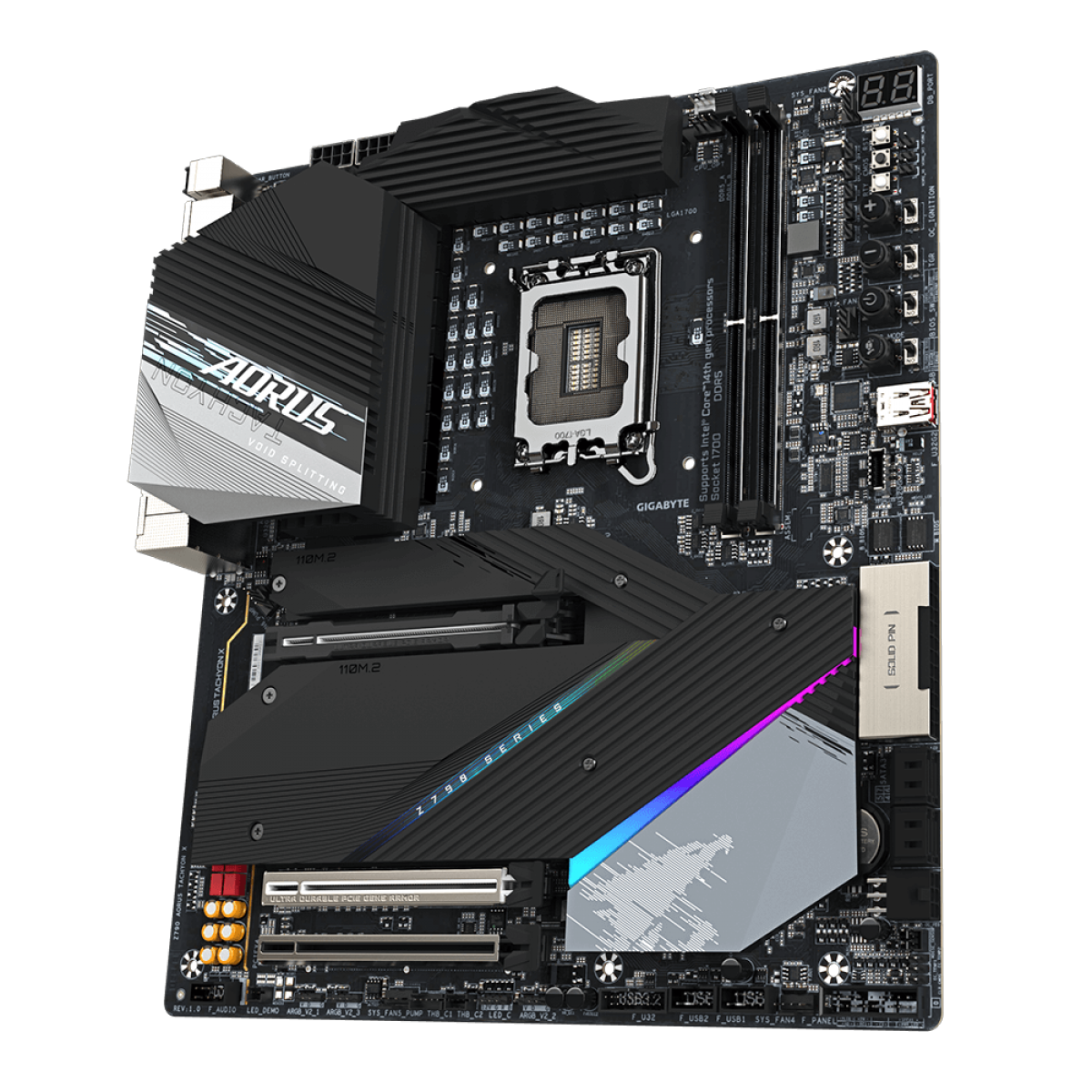Placa Mãe Gigabyte Z790 AORUS TACHYON X, Chipset Z790, WIFI, Intel LGA 1700, E-ATX, DDR5