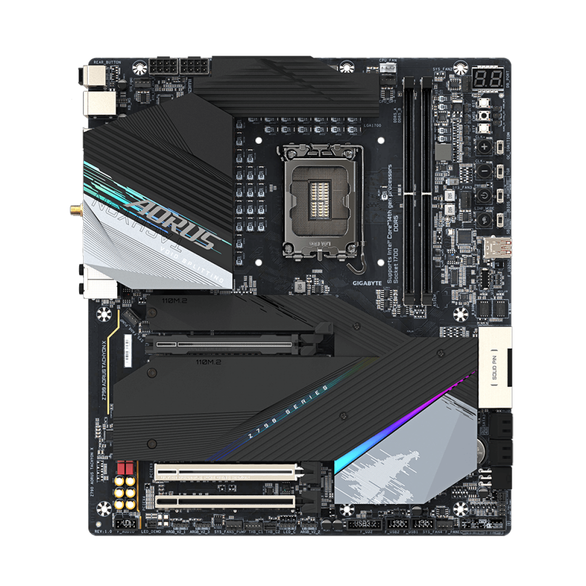 Placa Mãe Gigabyte Z790 AORUS TACHYON X, Chipset Z790, WIFI, Intel LGA 1700, E-ATX, DDR5