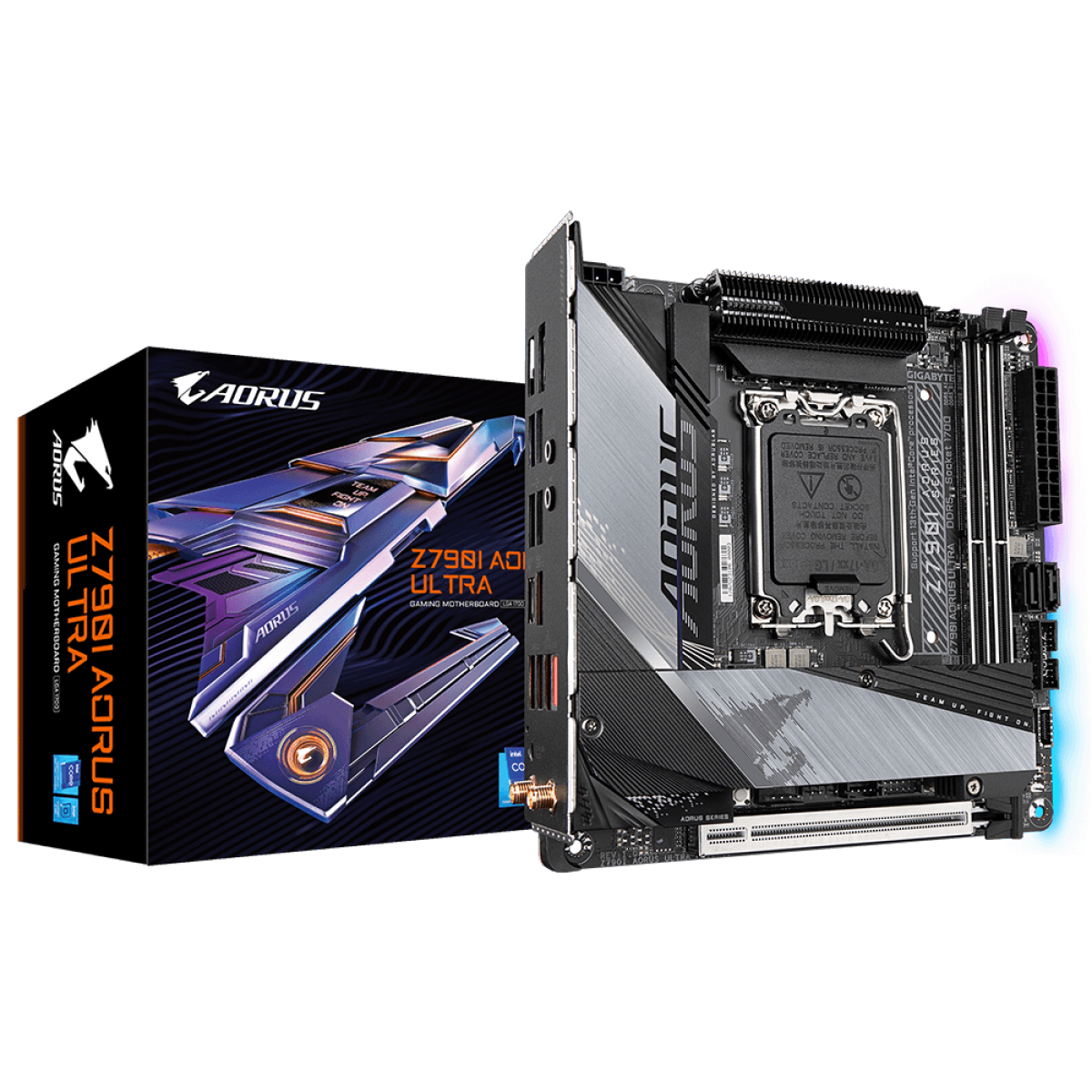 Placa Mãe Gigabyte Z790I AORUS ULTRA, Chipset Z790, WIFI, Intel LGA 1700, Mini-ITX, DDR5