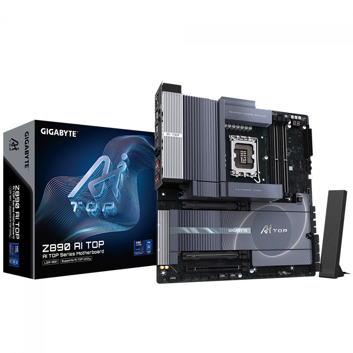 Placa Mãe Gigabyte Z890 AI TOP, Chipset Z890, Intel LGA 1851, EATX, DDR5