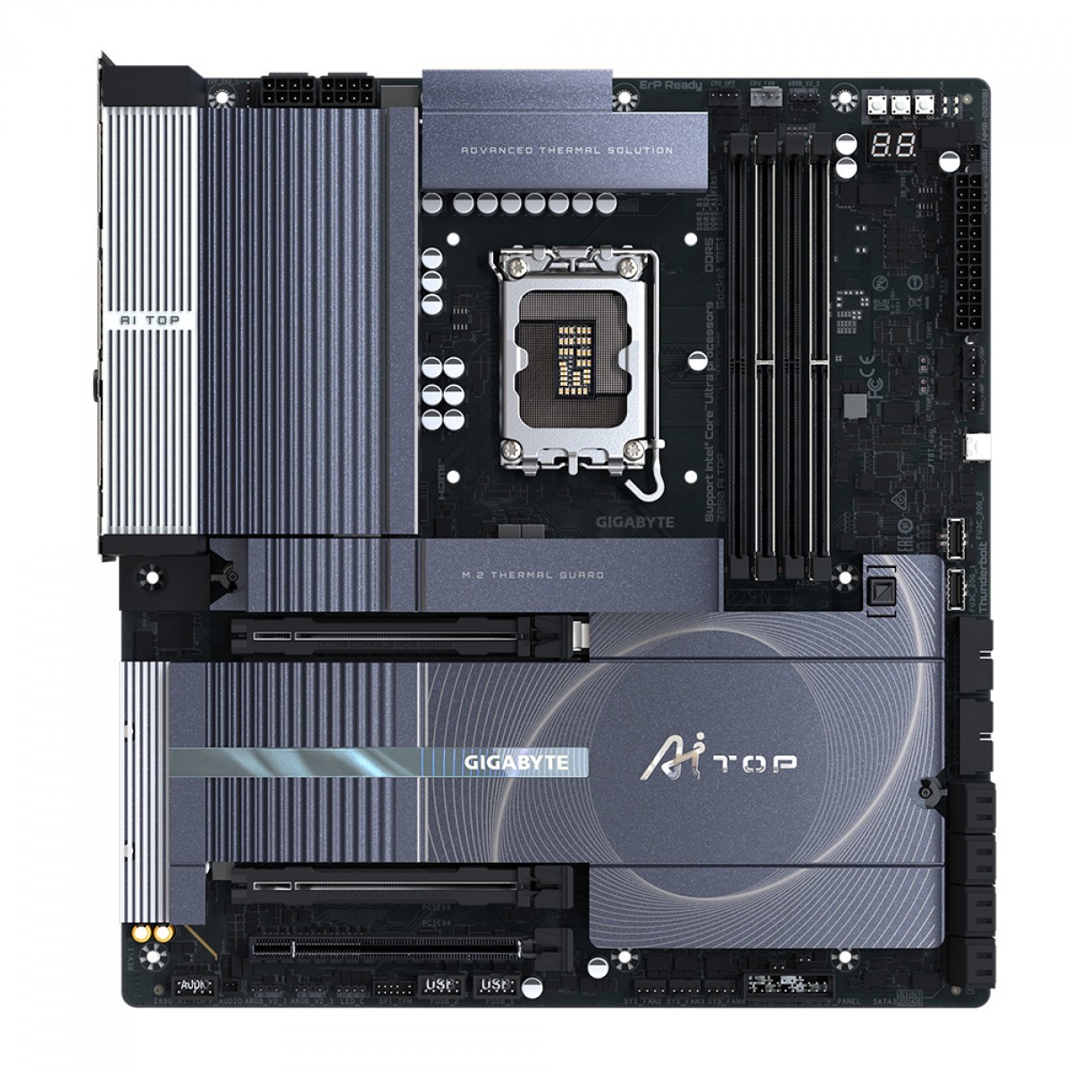 Placa Mãe Gigabyte Z890 AI TOP, Chipset Z890, Intel LGA 1851, EATX, DDR5