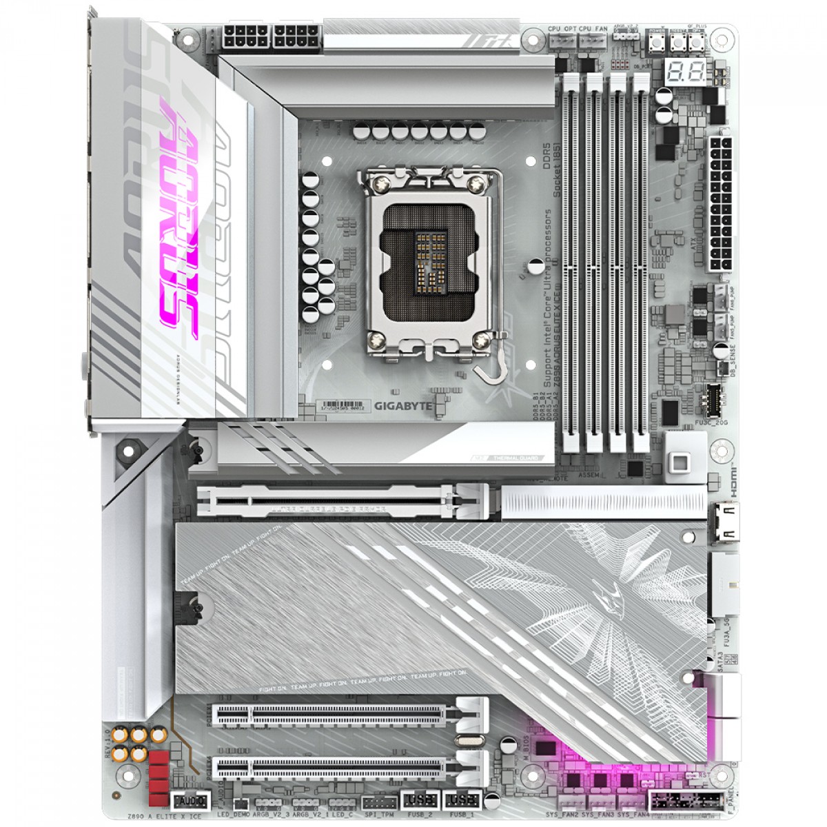 Placa Mãe Gigabyte Z890 AORUS ELITE X ICE, Chipset Z890, Intel LGA