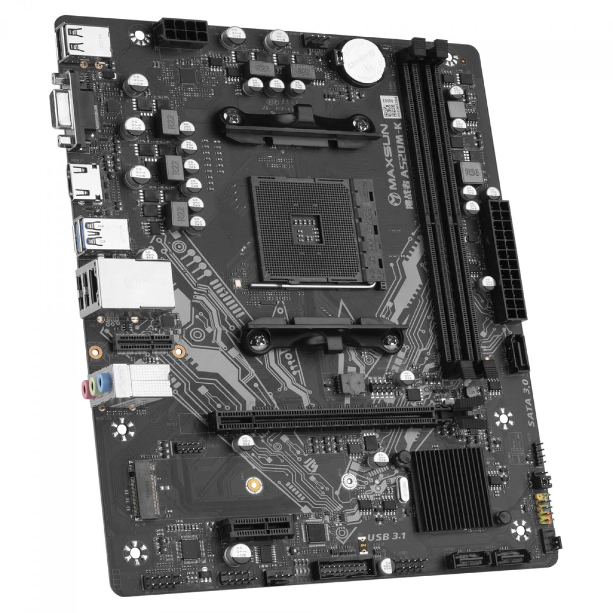Placa Mãe Maxsun A520M-K MS-Challenger, Chipset A520, AMD AM4, mATX, DDR4
