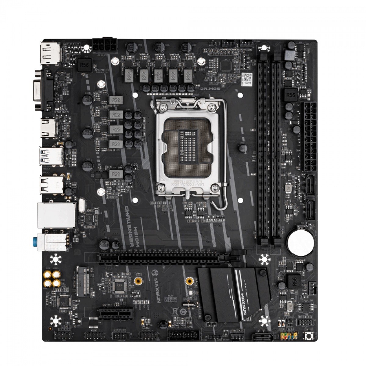 Placa Mãe MAXSUN Challenger H610M, Chipset H610, Intel LGA 1700, m-ATX, DDR4, MS-Challenger H610M