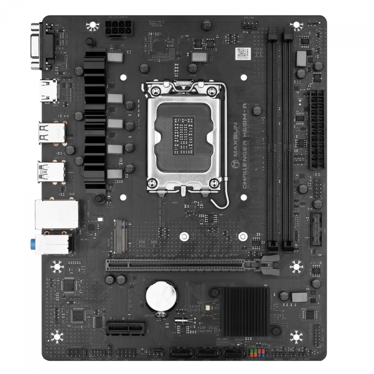 Placa Mãe MAXSUN Challenger H610M-R, Chipset H610, Intel LGA 1700, m-ATX, DDR4