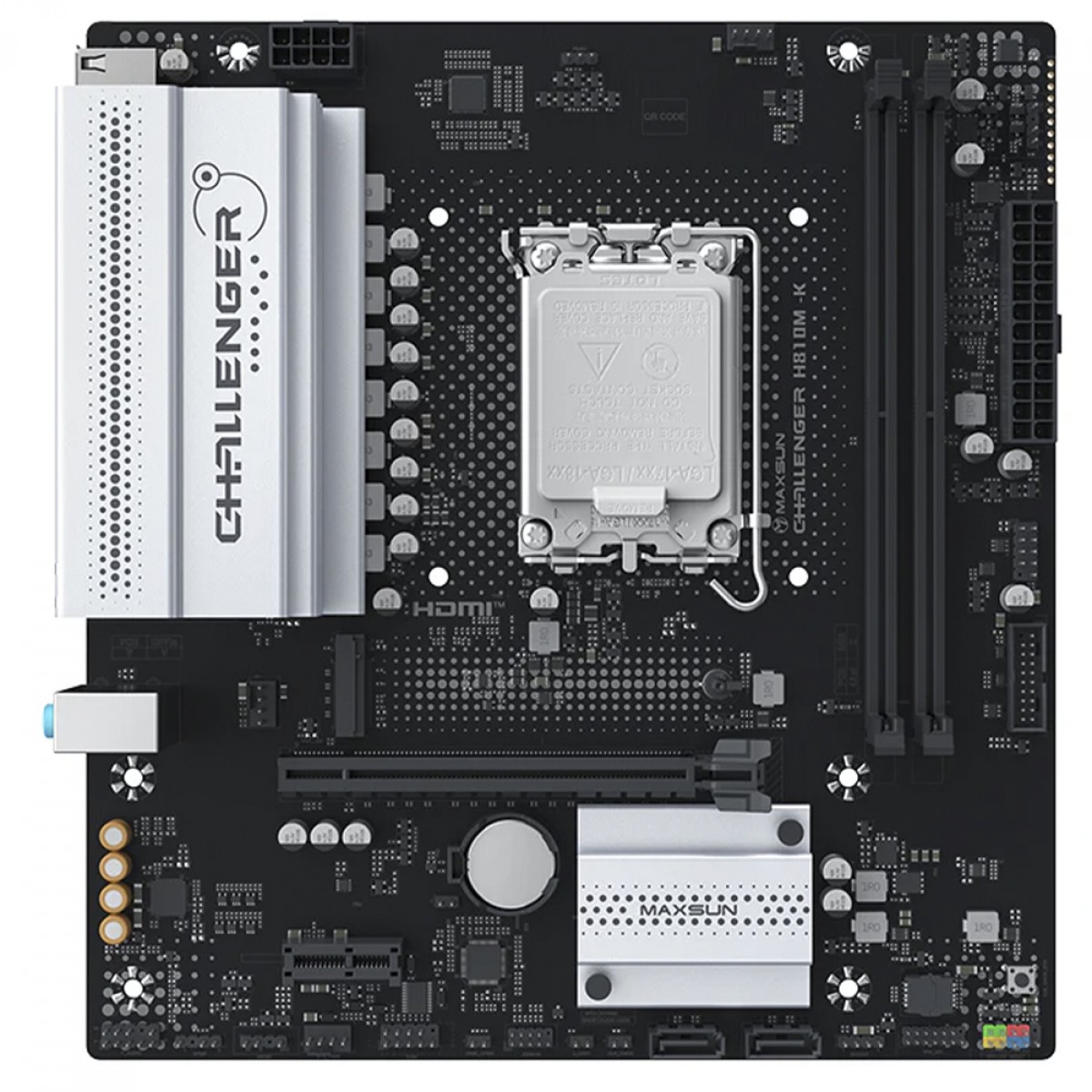 Placa Mãe Maxsun Challenger H810M-K, Chipset H810, Intel LGA 1851, mATX, DDR5