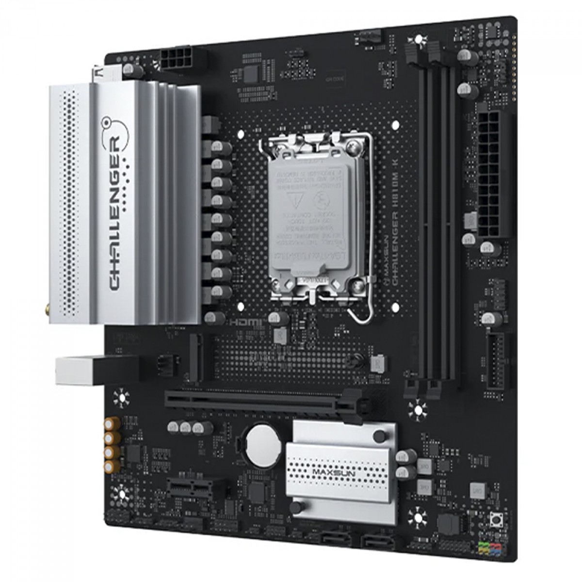 Placa Mãe Maxsun Challenger H810M-K WiFi, Chipset H810, Intel LGA 1851, mATX, DDR5