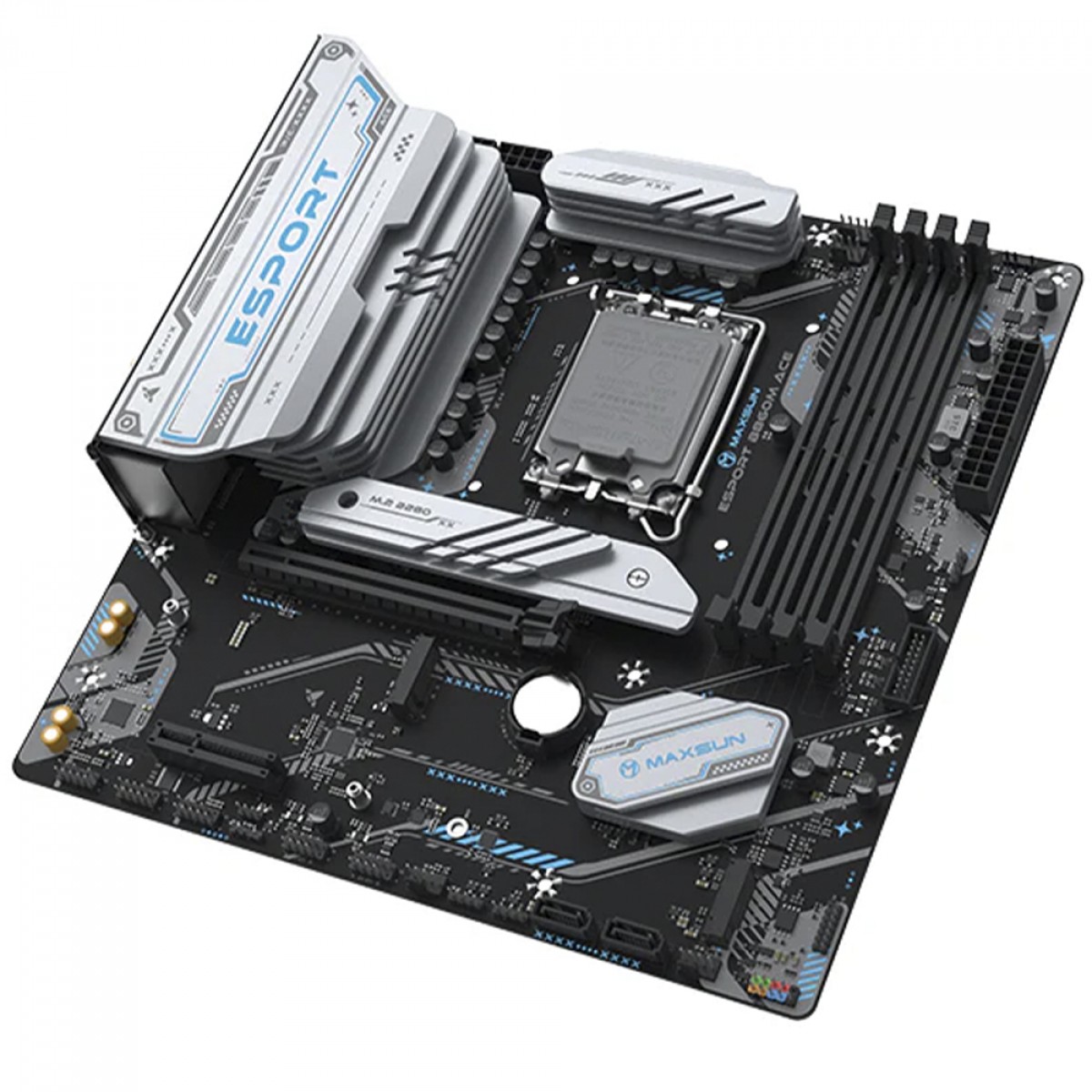 Placa Mãe Maxsun eSport B860M WiFi Ace, Chipset B860, Intel LGA 1851, mATX, DDR5