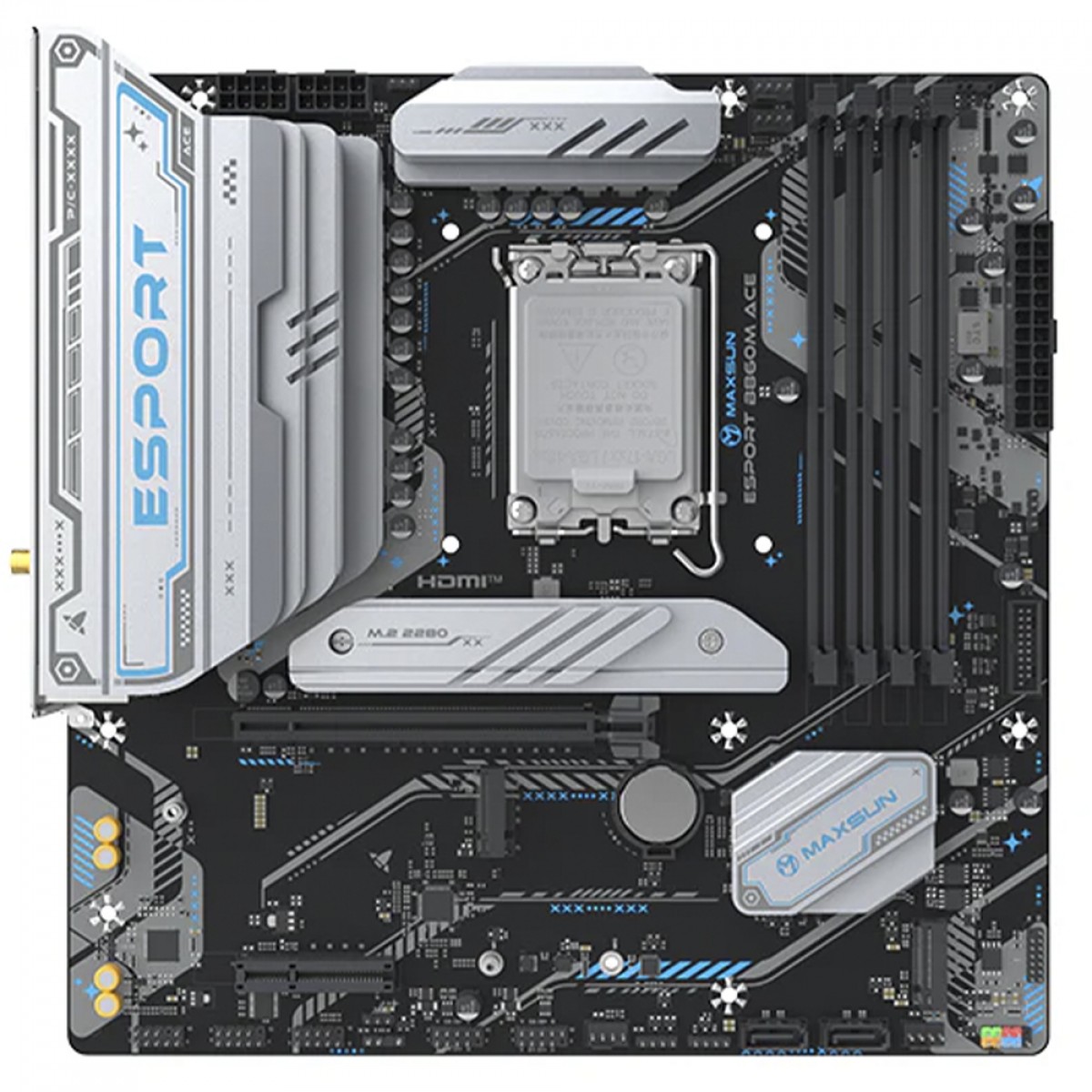 Placa Mãe Maxsun eSport B860M WiFi Ace, Chipset B860, Intel LGA 1851, mATX, DDR5