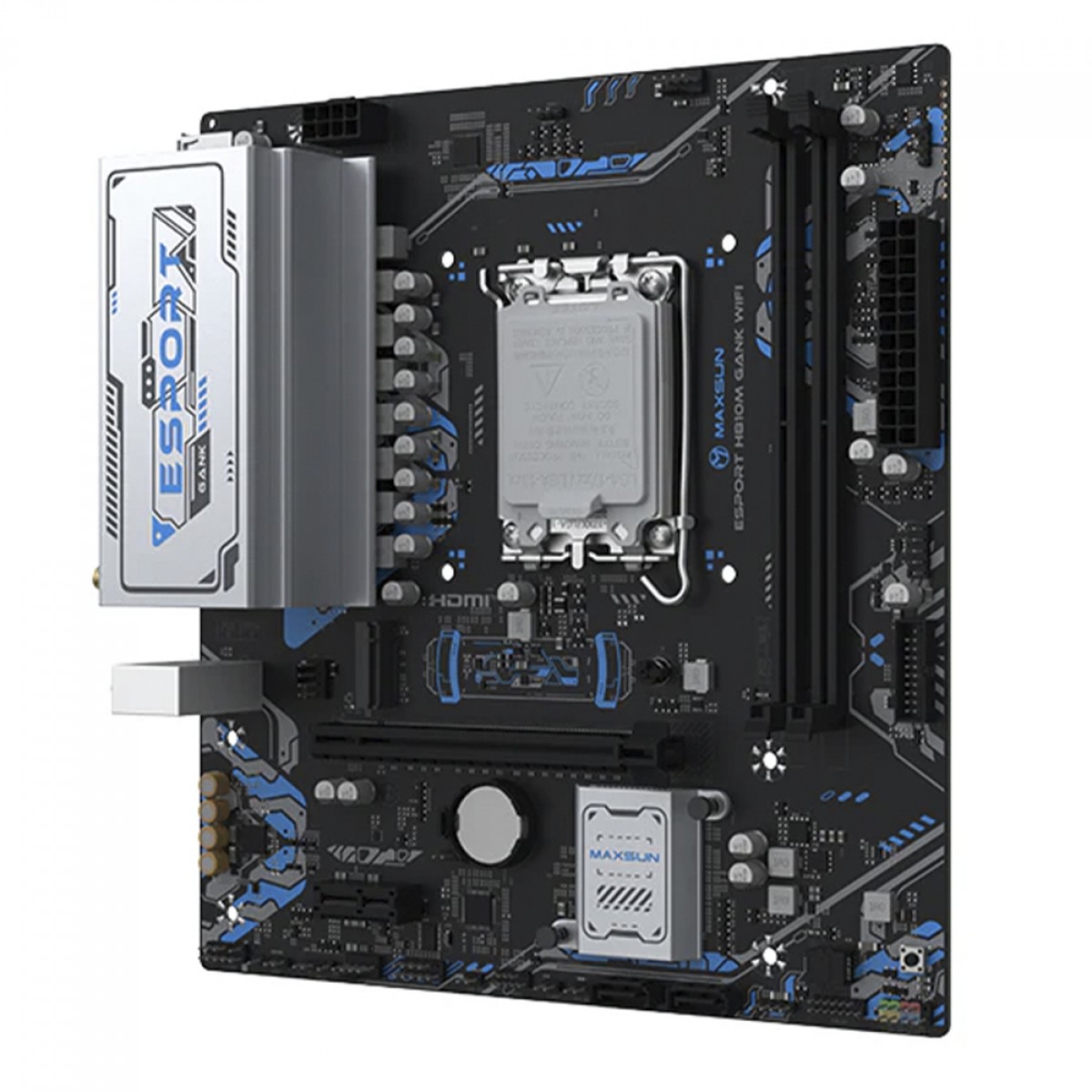 Placa Mãe Maxsun eSport H810M Gank WiFi, Chipset H810, Intel LGA 1851, mATX, DDR5