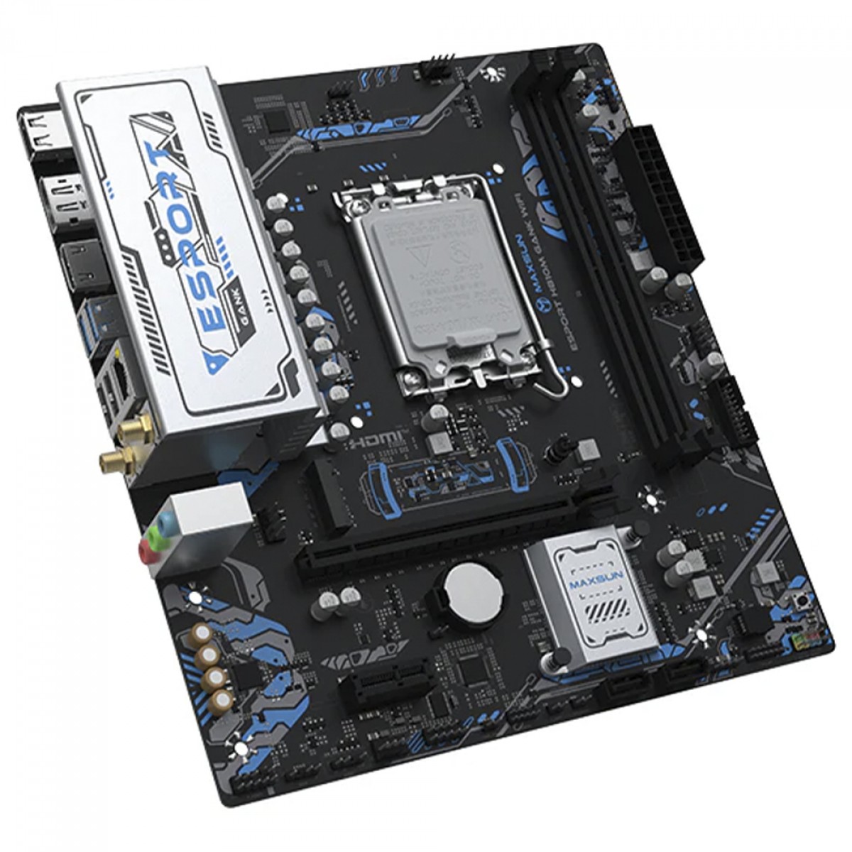 Placa Mãe Maxsun eSport H810M Gank WiFi, Chipset H810, Intel LGA 1851, mATX, DDR5