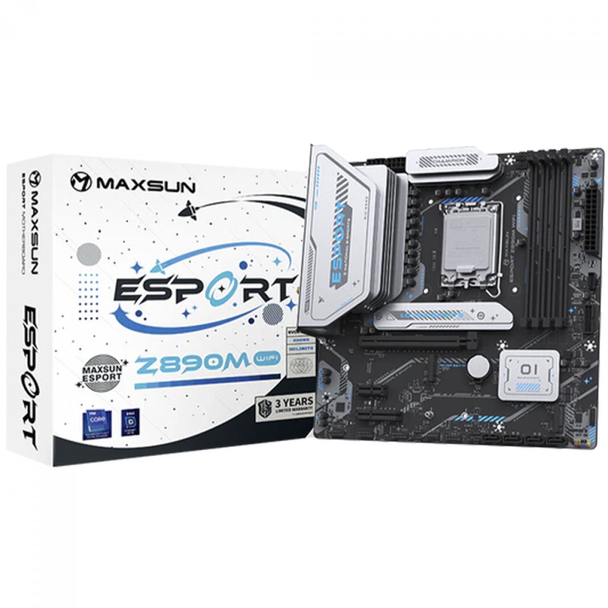 Placa Mãe Maxsun eSport Z890M WiFi, Chipset Z890, Intel LGA 1851, mATX, DDR5