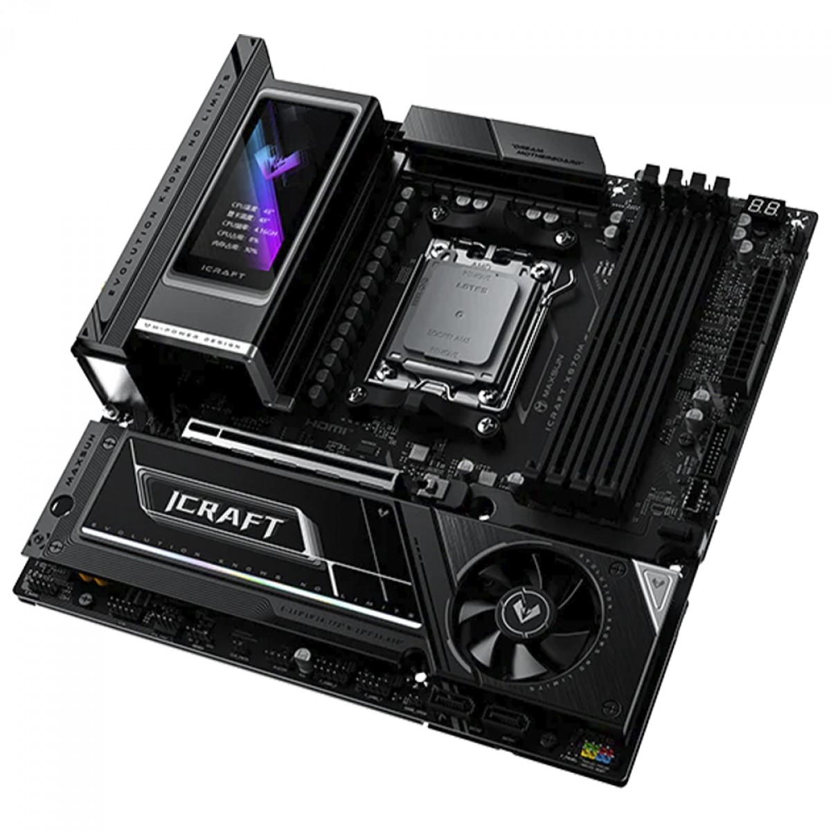 Placa Mãe Maxsun iCraft X870M, Chipset X870, AMD AM5, mATX, WiFi, DDR5