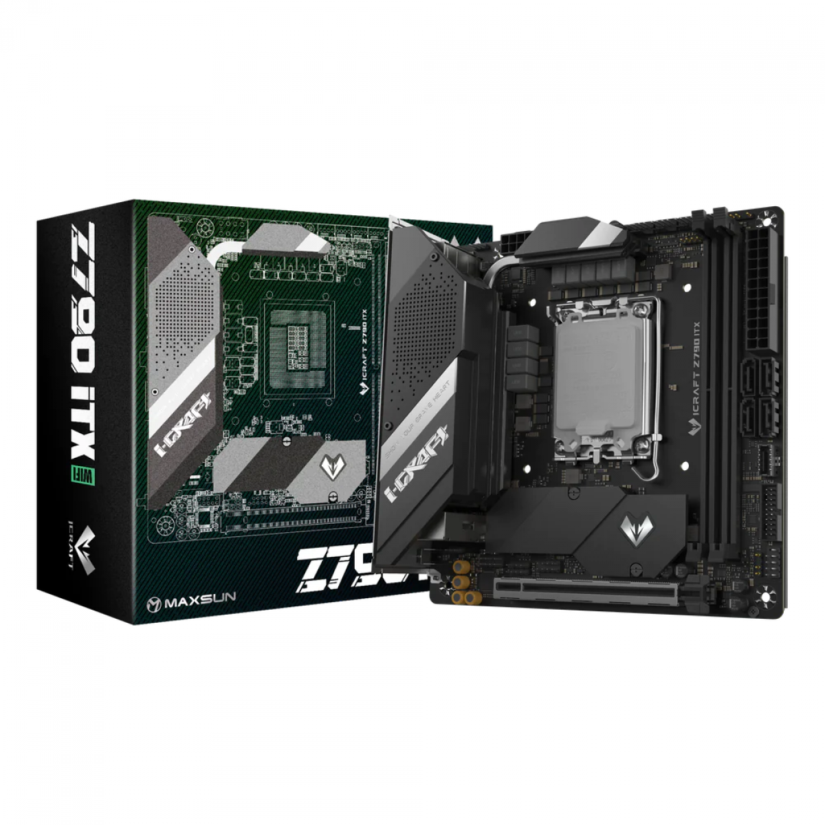 Placa Mãe MAXSUN iCraft Z790ITX WIFI AX, Chipset Z790, Intel LGA 1700, ITX, DDR5