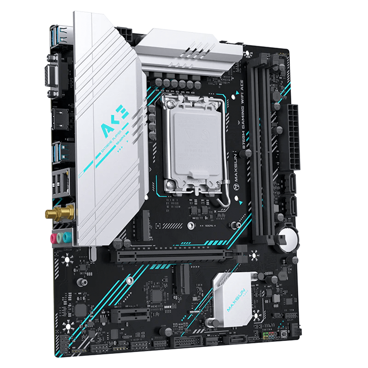 Placa Mãe MAXSUN MS-B760M Gaming WIFI ACE, Chipset B760, Intel LGA 1700, m-ATX, DDR5