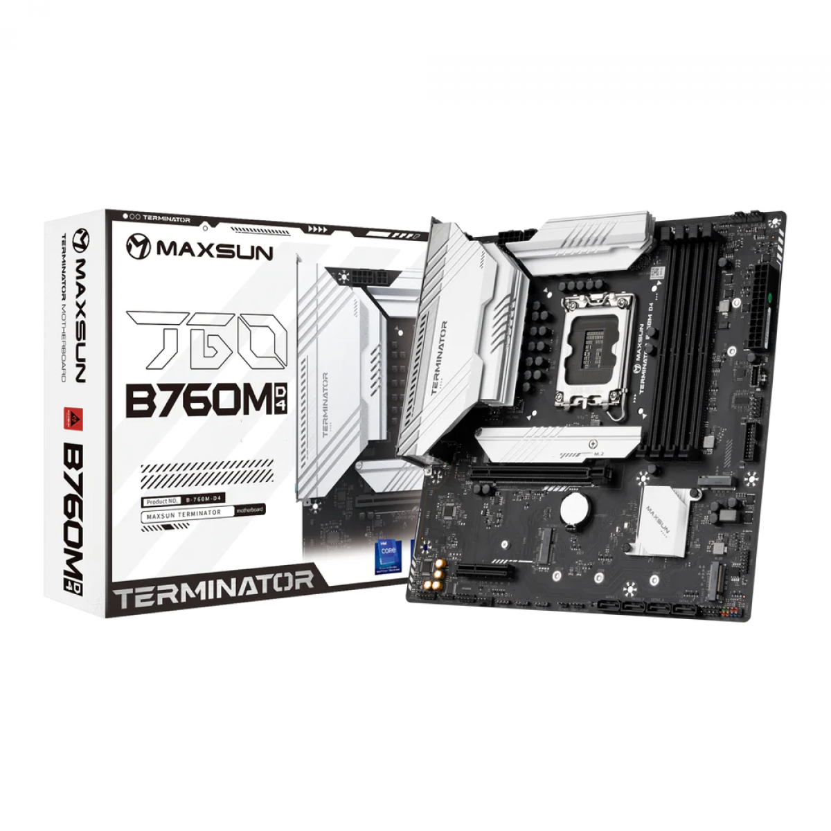 Placa Mãe MAXSUN Terminator B760M D4 V2, Chipset B760, Intel LGA 1700, m-ATX, DDR4