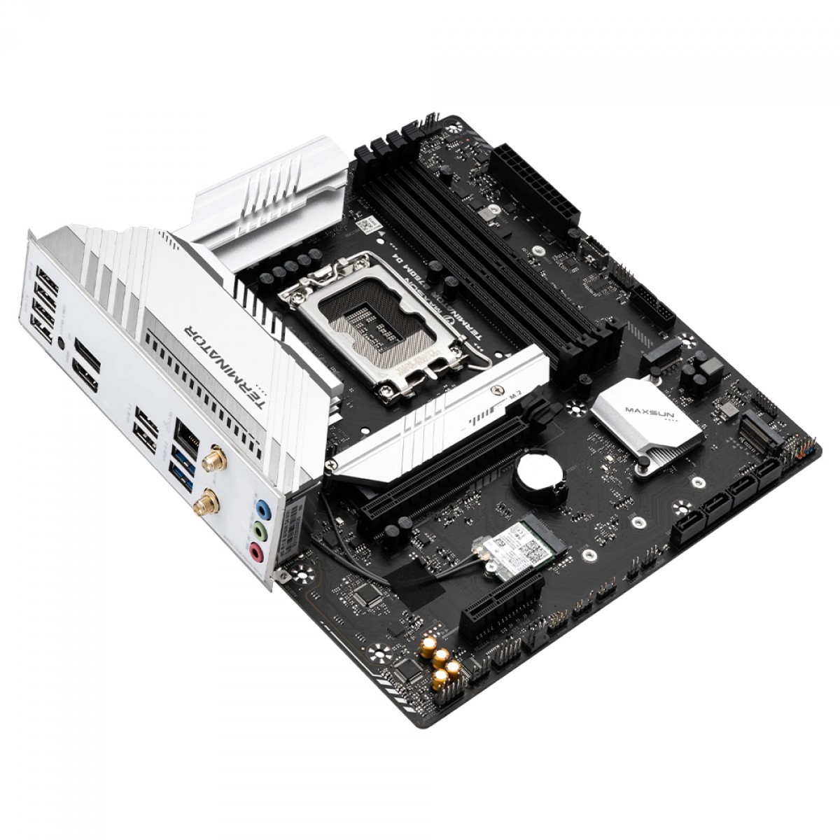 Placa Mãe Maxsun Terminator B760M D4 WiFi 6E V2, Chipset B760, Intel LGA 1700, mATX, DDR4