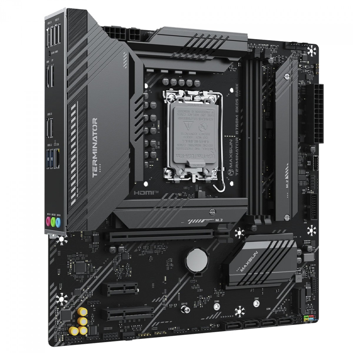 Placa Mãe MAXSUN Terminator B760M GKD5 Dark, Chipset B760, Intel LGA 1700, mATX, DDR5
