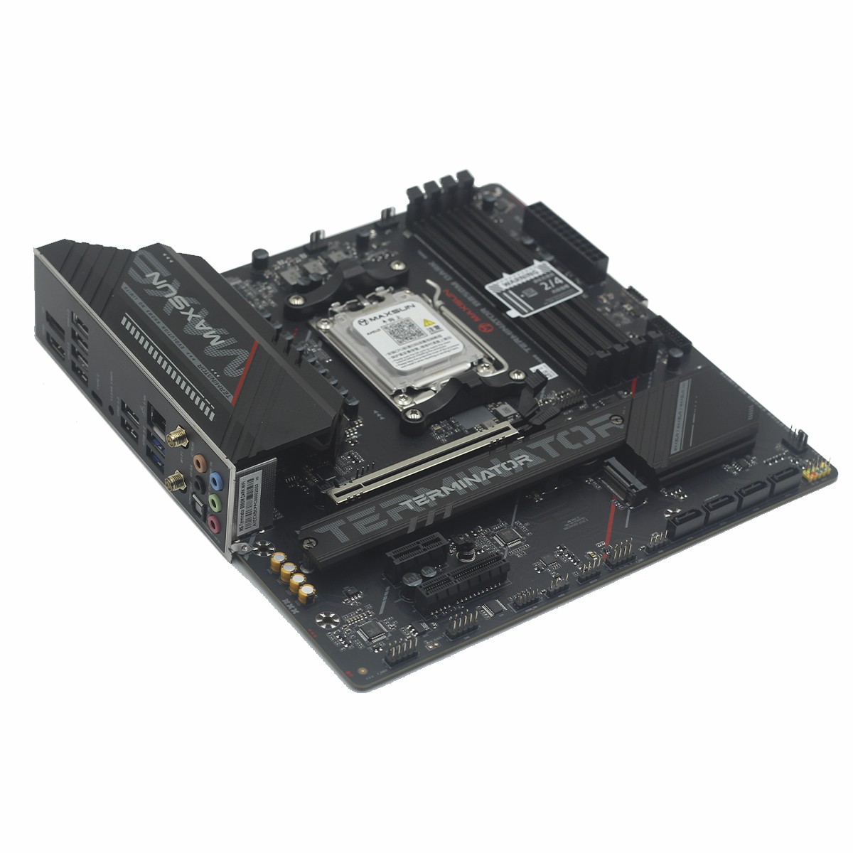 Placa Mãe Maxsun Terminator B850M Dark WiFi, Chipset B850, AMD AM5, mATX, DDR5