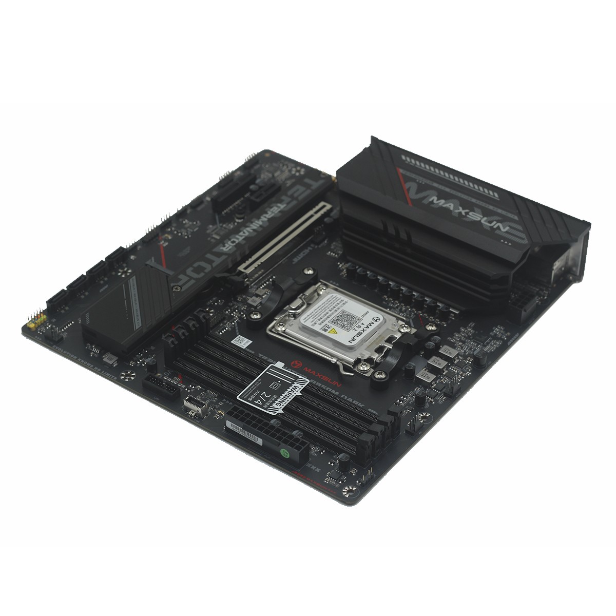 Placa Mãe Maxsun Terminator B850M Dark WiFi, Chipset B850, AMD AM5, mATX, DDR5