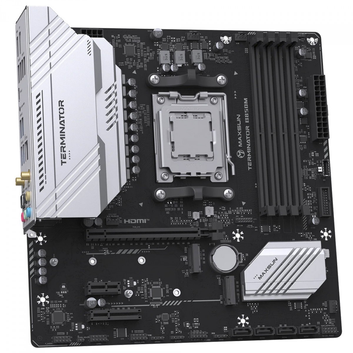 Placa Mãe Maxsun Terminator B850M WiFi, Chipset B850, AMD AM5, mATX, DDR5