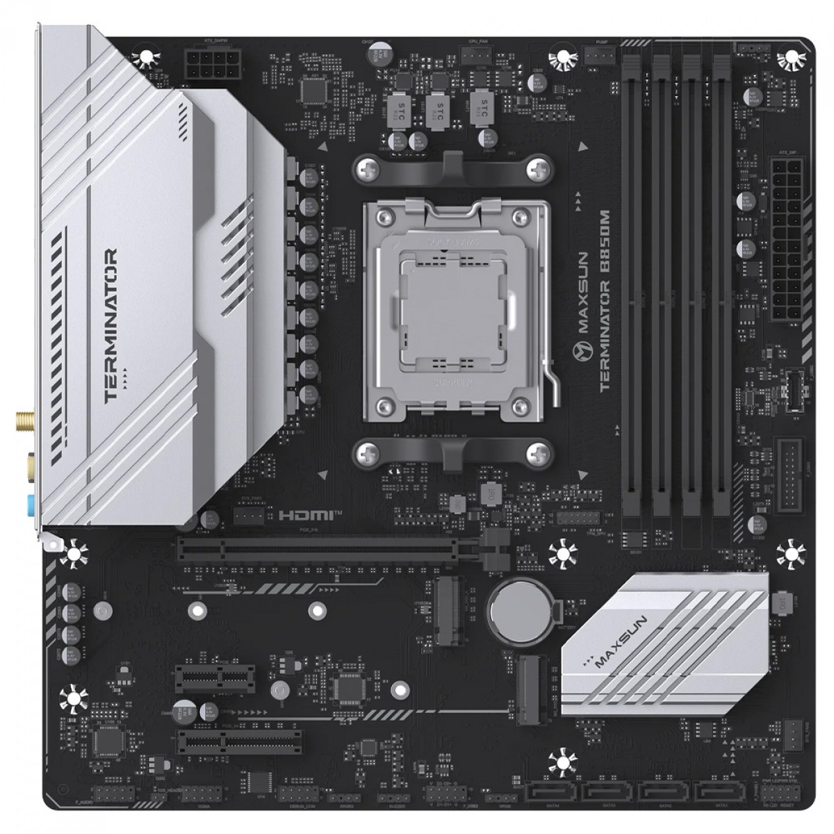 Placa Mãe Maxsun Terminator B850M WiFi, Chipset B850, AMD AM5, mATX, DDR5