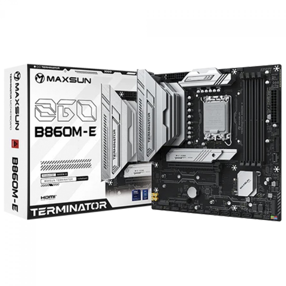 Placa Mãe Maxsun Terminator B860M-E, Chipset B860, Intel LGA 1851, mATX, DDR5