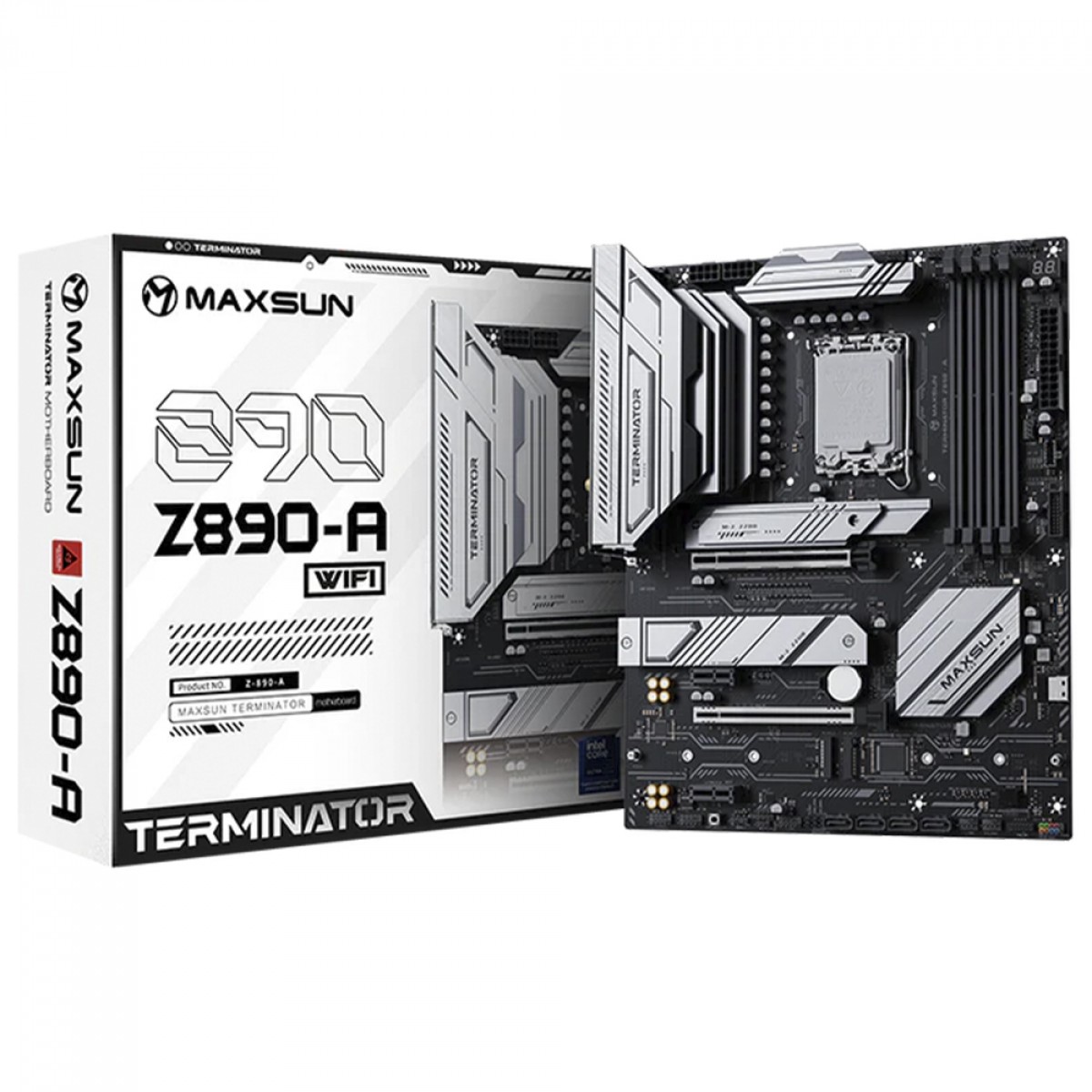 Placa Mãe Maxsun Terminator Z890-A Wi-Fi, Chipset Z890, Intel LGA 1851, ATX, DDR5