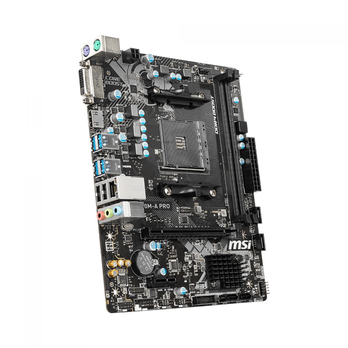 Placa Mãe MSI A320M-A PRO, Chipset A320, AMD AM4, MATX, DDR4