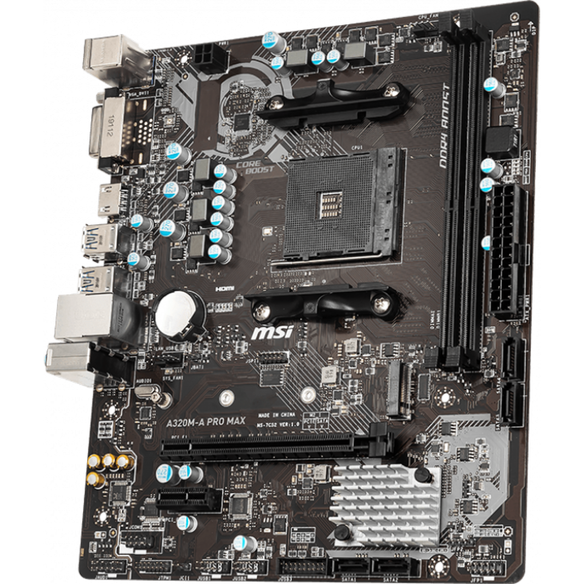 Placa Mãe Msi A320m A Pro Max Chipset A320 Amd Am4 Matx Ddr4 9716