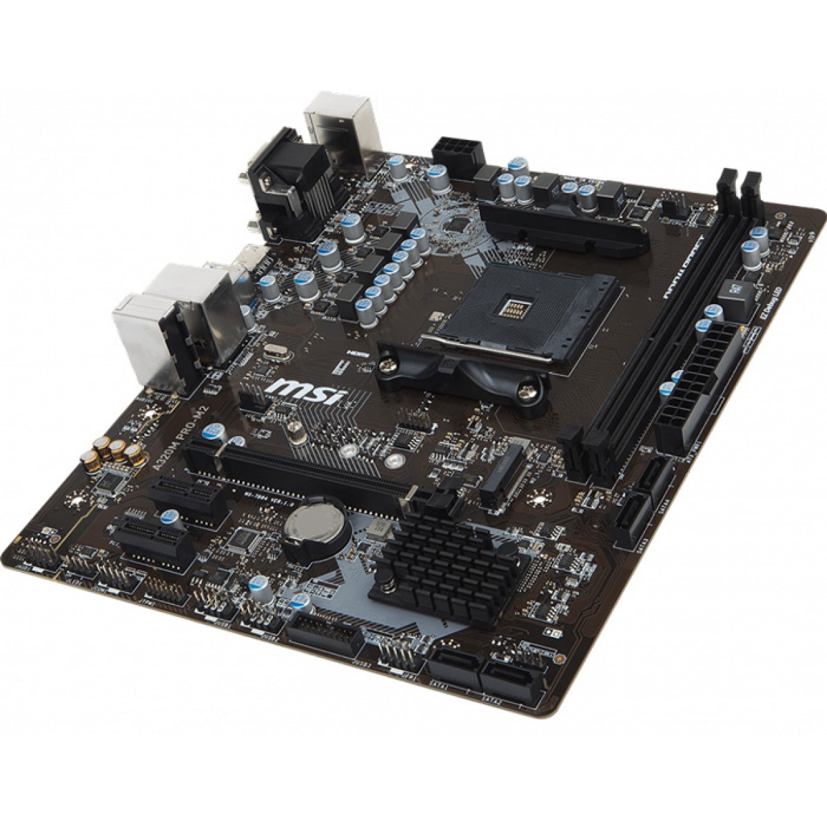 Placa Mãe MSI A320M PRO-M2 V2, Chipset A320, AMD AM4, mATX, DDR4